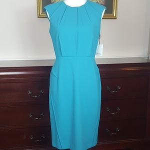 Calvin Klein Teal Sheath Dress Size 6